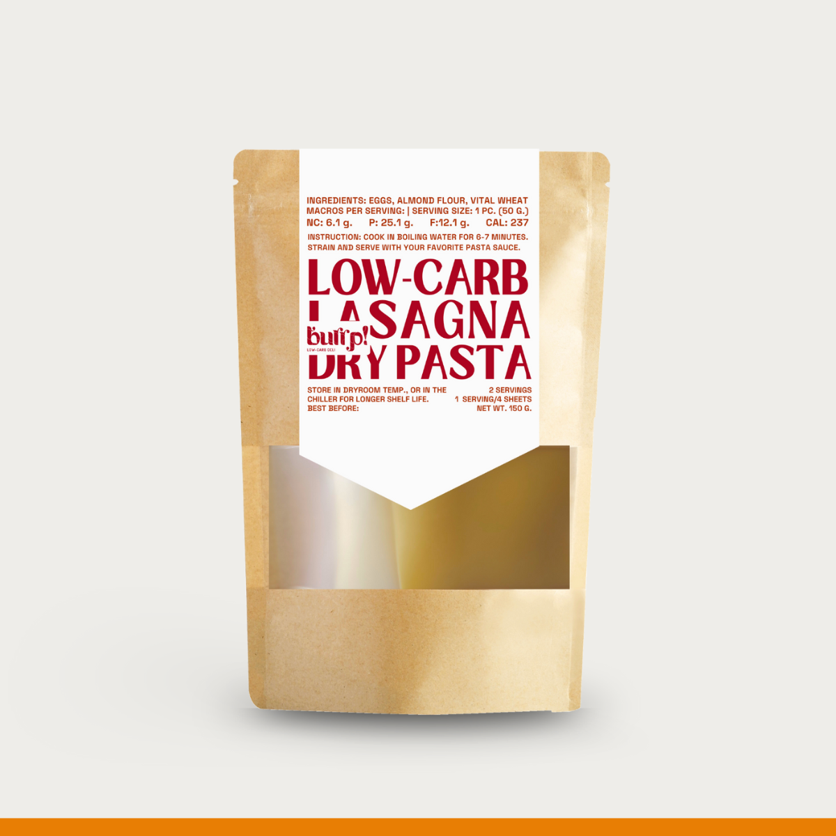 Low-Carb Dry Pasta - Lasagna